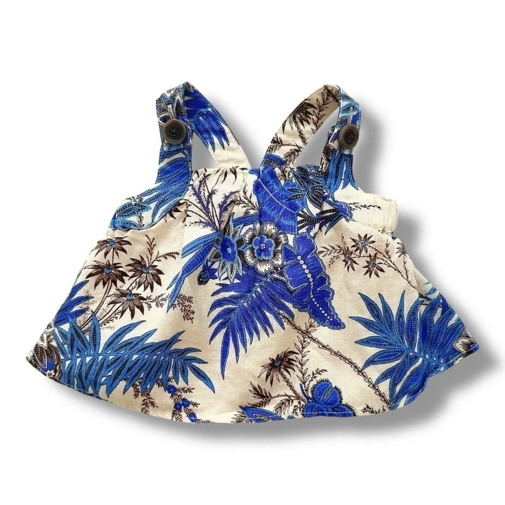 Banana Republic | Tropical Print Linen Baby Set (0-3 mos) 💙